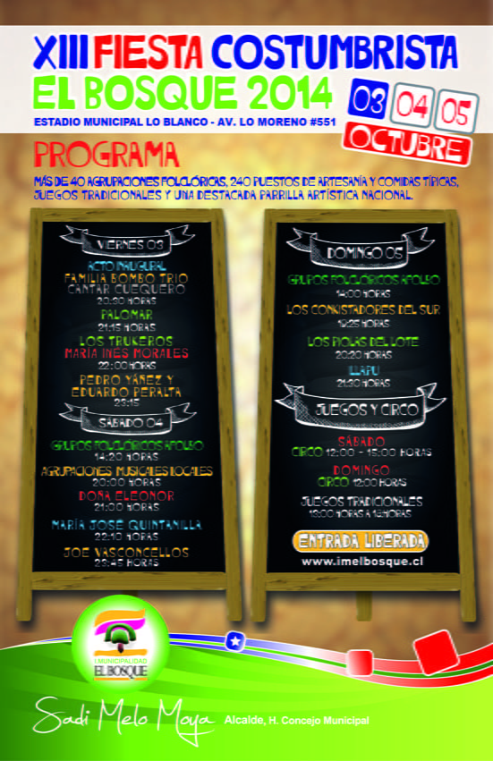 programa fiesta costumbrista el bosque