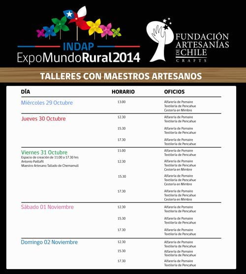talleres de artesania viva en expomundo rural 2014