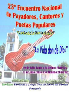23° Encuentro Nacional de Payadores, Cantores y Poetas Populares en Portezuelo