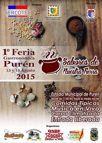 1ª Feria Gastronómica Purén 2015 1 feria gastronómica de purén