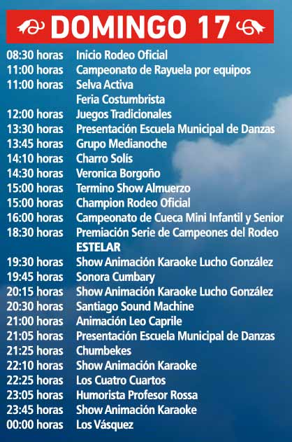 Programa Fiestas Patrias Colina 2017 4 programa fiestas patrias colina domingo 16