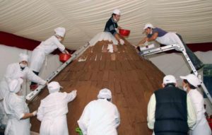 fiesta del chocolate pucon 2018. volcan de chocolate