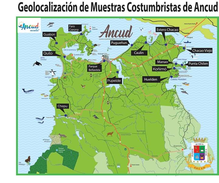 mapa de las fiestas costumbristas de ancud