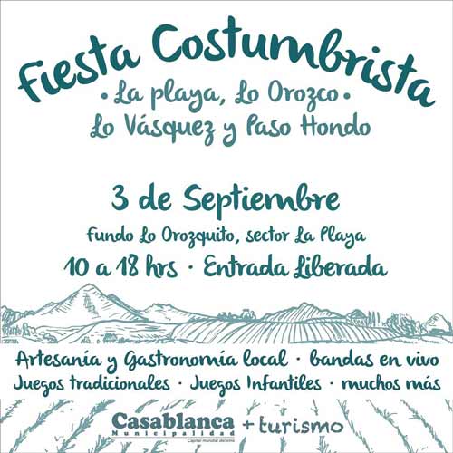 Fiesta Costumbrista La Playa, Orozco, Lo Vasquez y Paso Ondo en Casablanca