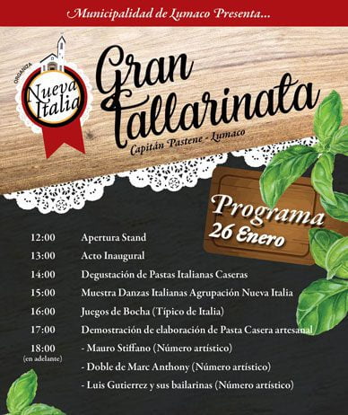 Gran Tallarinata en Capitán Pastene
