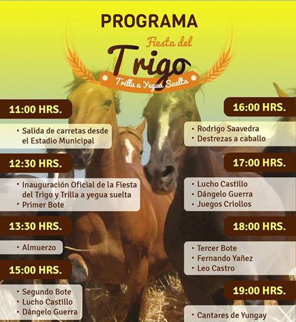 Trilla a yegua Suelta en Yungay, Fiesta del Trigo