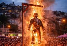 Quema de judas en Chile