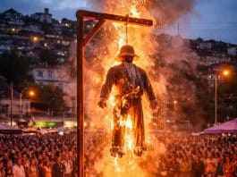 Quema de judas en Chile
