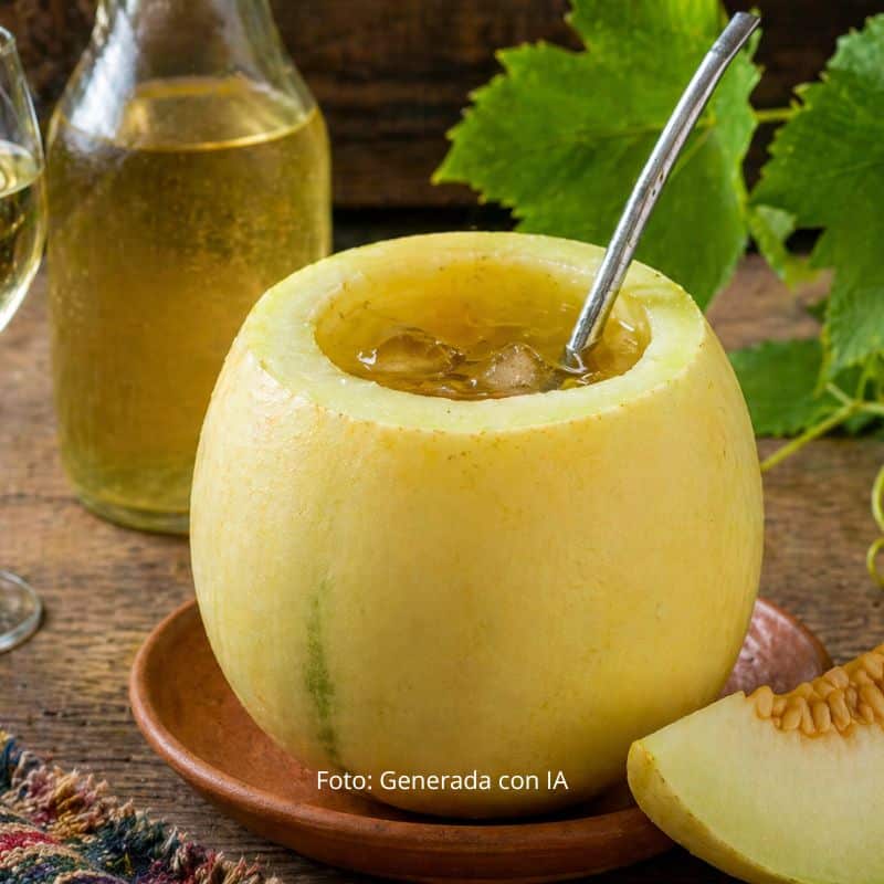8. Melon con vino